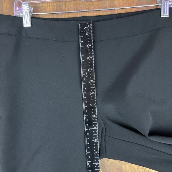 Express Womens Pants Black Leggings Side Lace Up Straight Leg Stretch 12 Regular - Picture 8 of 12